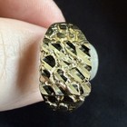 10k Solid Yellow Gold Nugget Ring Diamond Cut Vintage Style Size 8 5 1 72g