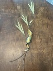 Vintage Brass Copper Metal Wall Art Sculpture Mid Century Wheat Stalks 30 Inch