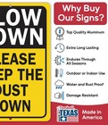Please Slow Down Metal Sign Road Safety Driveway Street Dust Control Decor