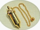 Brass Metal Double Bullet Chamber Healing Pendulum  Reiki Healing Dowsing 