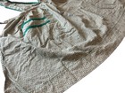 Vintage Full Apron Dress Handmade Quilted Cotton Country Farmhouse Green White