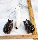 Ussr Porcelain Bear   Stoat Figurines     Soviet Animal Art