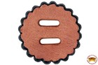 Hilason 06 Pack Slotted Scalloped Leather Rosette Concho Saddle Tack Tan 2 
