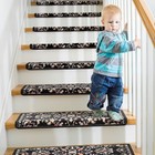 Bullnose Carpet Stair Treads Non-slip Stair Treads For Wooden Steps washable