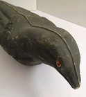 Vintage Hunting Paper Mache Black Crow Decoy Large Halloween Decoration 15  