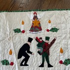 Vtg Hand Quilted  Wall Hanging    a Christmas Carol    Lap Throw 48    X 55    Euc