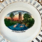 Lake Wales Singing Tower  Fl Florida Antique Souvenir China Dish Plate