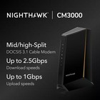 Netgear - Nighthawk Mid high-split Docsis 3 1 Cable Modem - Black