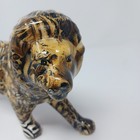 La Vie Lion Figurine - Mosiac African Safari Animal Print Body 10 X 6