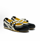 2025 Patou X Onitsuka Tiger Mexico 66 Mary Jane Shoes Black white Ballet Flats
