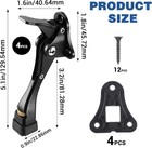 4 Pcs Black Kick Down Door Stoppers Heavy Duty Flip Down Metal Door Kick Stand