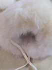 Vintage Little Girls White   rabbit   Fur Pillbox Hat Muff And Boot Covers
