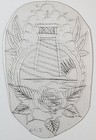 Old Vintage Original Traditional Acetate Tattoo Stencil Sailor Lighthouse Rose