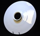 Vintage Industrial Large Milk Glass Flat Pancake Lampshade Reflector 15 3 4 Inch