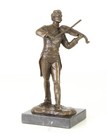 8 15 Inches Bronze Sculpture Of A Violin Player