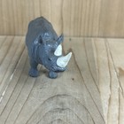 Aaa Rhino Rhinoceros Toy Figurine Gray Plastic Pvc 4 5 Inch Retired