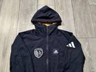 Adidas Sporting Kansas City Soccer Full Zip Windbreaker  Mens L  See Details 