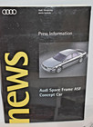 Original 1994 Audi Auto Media Release Packet - Space Frame Asf Concept Car
