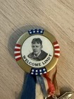 1927 Charles Lindbergh Welcome Lindy Pinback Whitehead Hoag Ribbon Airplane