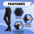 Black   Beige Opaque High Waisted Tights  120 Denier Solid Pantyhose