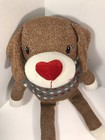 Dan Dee Sock-puppy Dog 20  Plush Brown Stuffed Animal Sweater