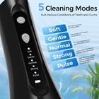 Sejoy Cordless Dental Oral Irrigator Water Flosser Teeth Cleaner 5 Mode 5jet Tip