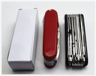 Swiss   Navy Style Pocket Knife Multi Tool Red  Black
