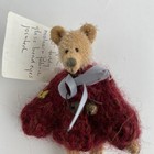 Vintage Handmade Miniature Teddy Bear Pin Oversized Sweater Mohair Jointed 3 5   