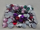 100 Pcs 13mm Round Assorted Crystal Rhinestones Craft Glue On Jewels Gems Vtg