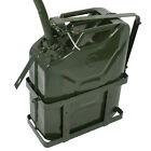 Jerry Can Gas Tank W  Holder Steel 5 Gallon 20l Army Backup Military 2pcs