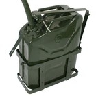 New Military Green 5 Gallon 20l Jerry Can Fuel Steel Tank W  Holder 2x