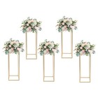 5pc 31 5in Tall Gold Metal Flower Stand For Wedding Table Centerpieces Decor