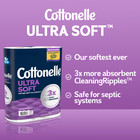 Cottonelle Ultra Soft Toilet Paper  Strong Toilet Tissue  6 Mega Rolls
