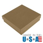 100 Brown Kraft Cotton Filled Jewelry Gift Boxes Bulk Packaging 8 Sizes