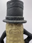 Vintage Cast Iron Coin Bank  Mr  Peanut  11 5  Tall  Black   Yellow  1930 40s