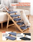 Vevor 5-step Wood Pet Stairs For Large Dogs Up To 150 Lb Dog Steps For Bed Car