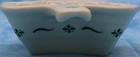 Longaberger Pottery Woven Traditions Green Shamrock Dish   5 5    Clover Shaped Bowl