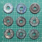 Lot 9 Pcs Kai Yuan Tong Bao Rev Luo Tang Dynasty