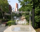 Acrylic Wedding Card Box Transparent Gold Sticker Lock Party Money Gift Holder
