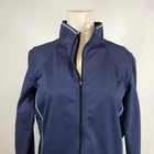 Irideon Riding Wear Women Navy Blue Full Zip Equestrian Jacket Large Made In Usa