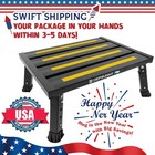 Rv Aluminum Platform Step Portable Folding Adjustable Height Step Stool Black