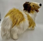 Fao Schwarz Puppy Dog Plush Collie sheltie Realistic Pet Lookalike 16in Standing