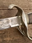 Us Model 1902 Army Officer Sword Greenwood Co Detroit Etched Blade With Scabbard
