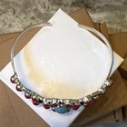 Native American Style Turquoise Red Coral Cuff Bracelet Sterling Silver 925