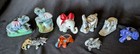 Lot Of 9 Vintage Porcelain Japan Elephant Small Figurines Trunks Up El3