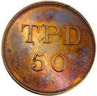  1850 s  New York City Ny-913b  r-6  Daguerrian T P D Eagle Merchant Token