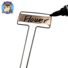Copper Plate Metal Plant Labels Garden Stake Tags Reusable Planting Gardening Ma