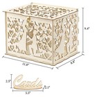 Wedding Card Box With Lock 12  Wooden Wedding Money Box Holder With Sign Rust   