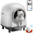 Cat Litter Box Robot Odor Removal 100 10l App Self Cleaning Litter Box For 30lbs