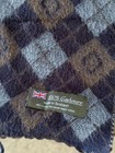 Vintage 100  Cashmere Argyle Plaid Scarf Made In Scotland